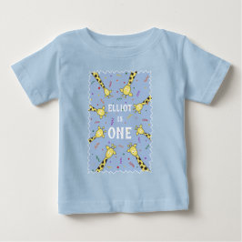 Personlig Giraffe T-Shirt för Baby eller Småbarn