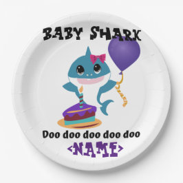 Personlig Girl Baby Shark Birthday