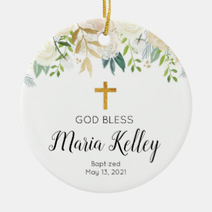 Personlig Girl Baptism Ornament