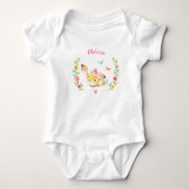 Personlig Girl Bunny Woodland Baby Shower Gift T Shirt