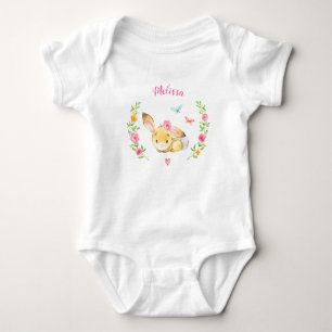 Personlig Girl Bunny Woodland Baby Shower Gift T Shirt