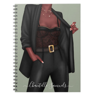 Personlig Girl Chef Notebook Anteckningsbok