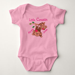 Personlig Girl Monkey Little Cousin T-shirt