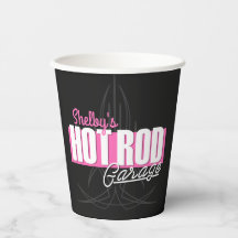 Personlig Girl NAMN Streck Hot rod Garage