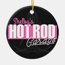 Personlig Girl NAMN Streck Hot rod Garage