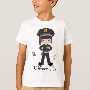 Personlig Girl Police Officer Law Enforccment T Shirt
