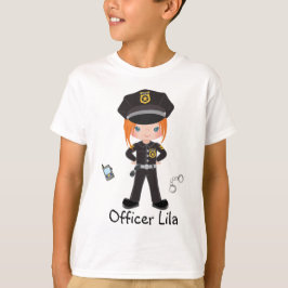 Personlig Girl Police Officer Law Enforccment T Shirt
