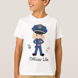 Personlig Girl Police Officer Law Enforccment T Shirt
