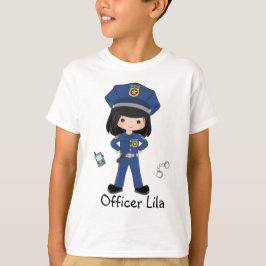 Personlig Girl Police Officer Law Enforccment T Shirt