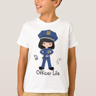 Personlig Girl Police Officer Law Enforccment T Shirt