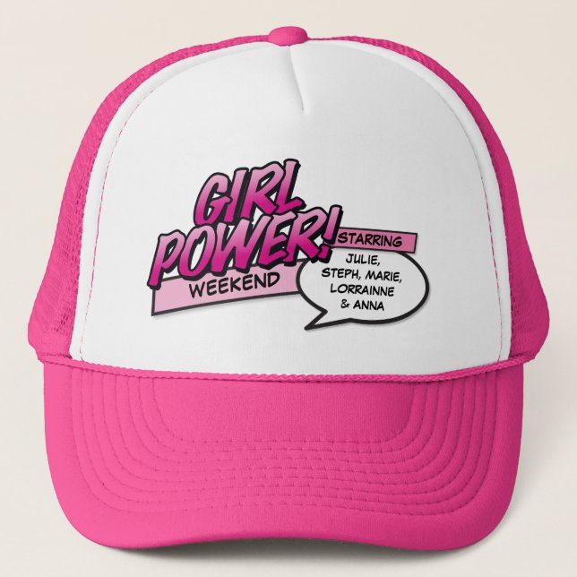 Personlig GIRL POWER Girls Helg Keps (Framsida)