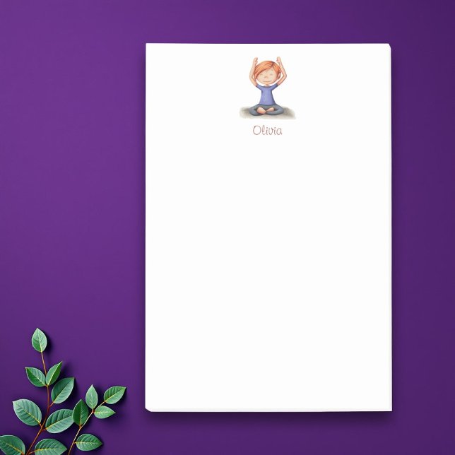 Personlig Girl som gör yoga Post-it® Notes Post-it Block (Skapare uppladdad)