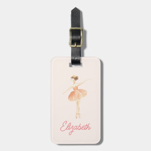 Personlig Girls Ballerina Dancer School Bag Märkre Bagagebricka