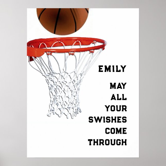 Personlig Girls Basketball Poster (Framsidan)