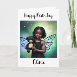 Personlig Girl's Birthday Färg Page Kort