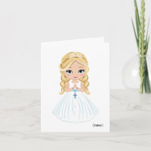 Personlig Girls First Heliga Communion Kort