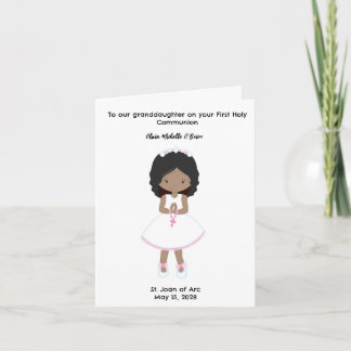 Personlig Girls First Heliga Communion Kort