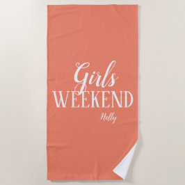 Personlig Girls Helg Beach Towel