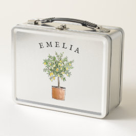 Personlig Girl's Metall Lunchbox Lemon Träd