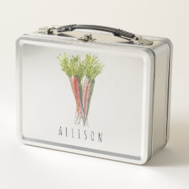 Personlig Girl's School Lunchbox, Carrots