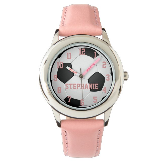 Personlig Girl's Soccer Ball Watch Armbandsur (Framsida)