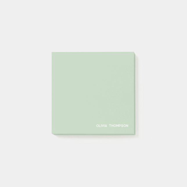 Personlig Girly Grönt School Post-it Block (Framsida)