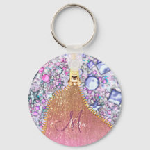 Personlig Girly Guld Glitter Monogrammed Ro