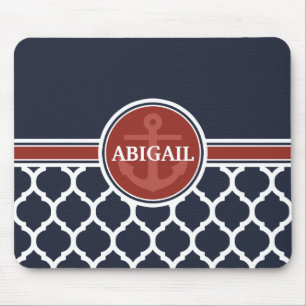 Personlig Girly Nautical Anchor-mall Musmatta