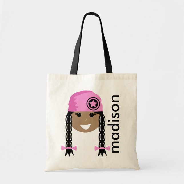 Personlig Girly Tote Bag Tygkasse (Framsidan)