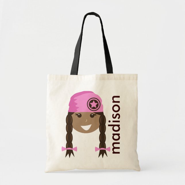 Personlig Girly Tote Bag Tygkasse (Framsidan)