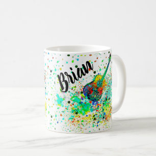 Personlig gitarr och ackord splatter Kaffe Mugg