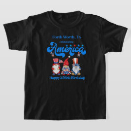 Personlig Glad 250-årsdag USA Tomtar för Barn T Shirt