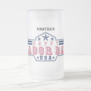 Personlig Glad arbetsdag Frostat Ölglas