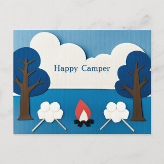 Personlig Glad Campare Tälteldning Smores Camping Vykort