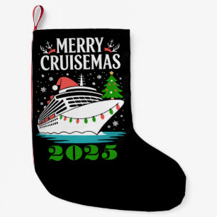 Personlig Glad Cruisemas Kryssningsfartyg Familj Liten Julstrumpa