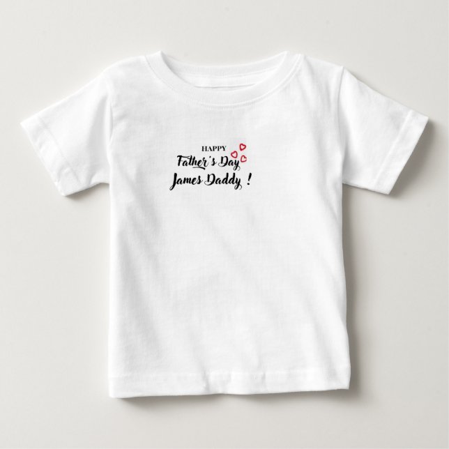 Personlig Glad fars dag Baby T-Shirt  (Framsida)
