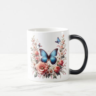 Personlig Glad Födelsedag Fjäril Blommor-96280 Magisk Mugg