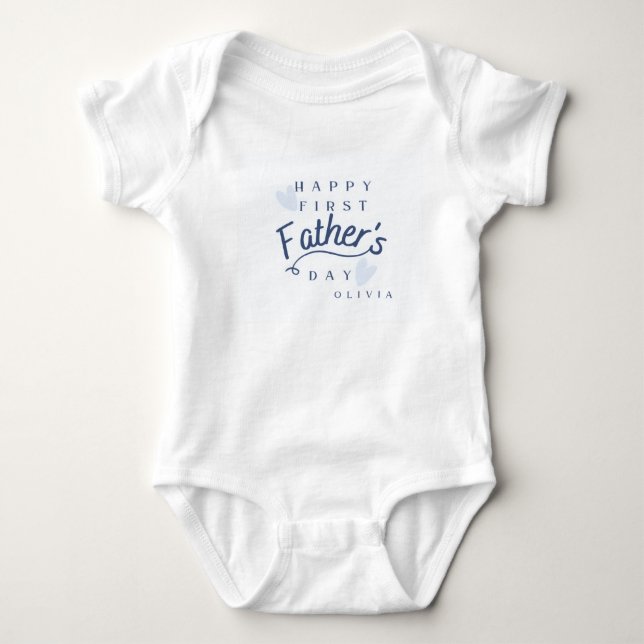 Personlig Glad Första Fars Dag  T Shirt (Framsida)