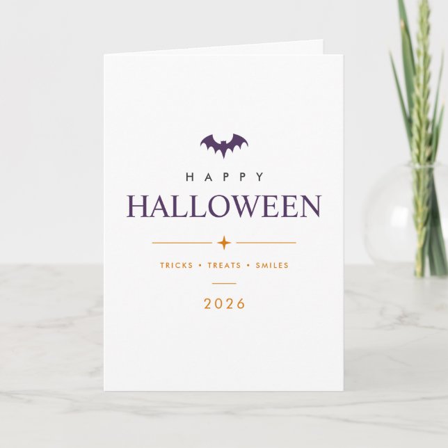 Personlig Glad Halloween Falt Grattulationskort Kort (Framsida)