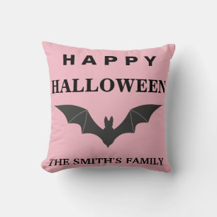 Personlig Glad Halloween Fladdermus Kudde