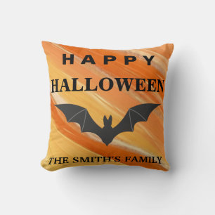 Personlig Glad Halloween Fladdermus Kudde