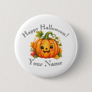 Personlig glad halloween-knapp, anpassad nål