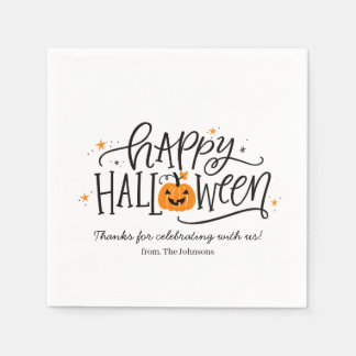 Personlig Glad Halloween Pappersservett