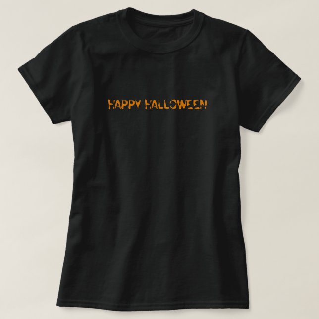 Personlig Glad Halloween T Shirt (Design framsida)