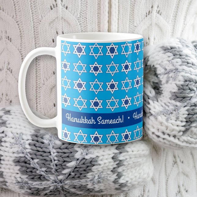 Personlig glad Hanukkah-hälsningsmugg Kaffemugg (Skapare uppladdad)