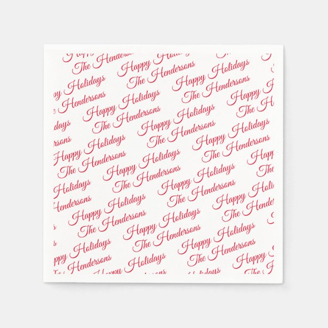 Personlig Glad helg Pappersservett (Framsidan)