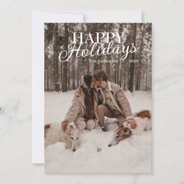 Personlig Glad Jul Kort med Foto  (Framsida)