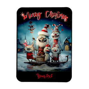 Personlig Glad Jul Rolig Foto Magnet