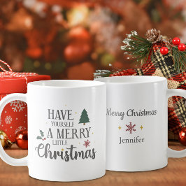 Personlig Glad Liten Julmugg Kaffemugg