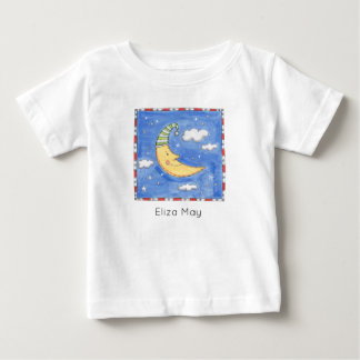 Personlig Glad Måne T Shirt
